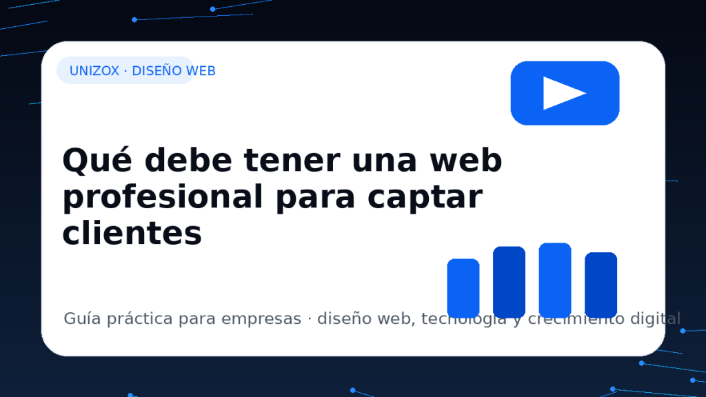 Qué debe tener una web profesional para captar clientes - Unizox