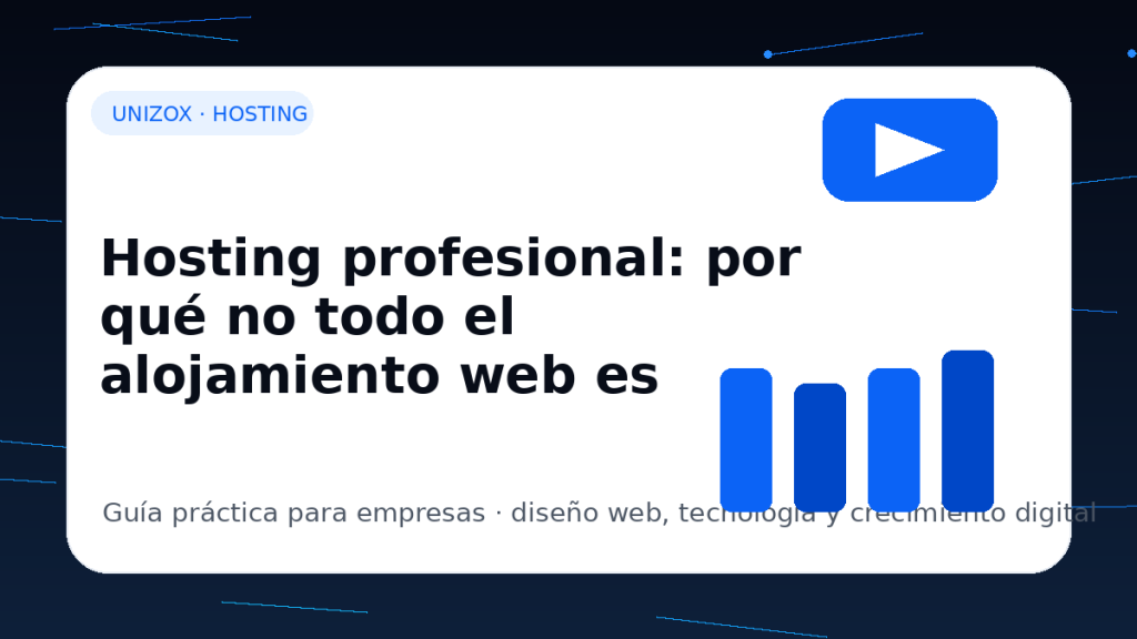 Hosting profesional: por qué no todo el alojamiento web es igual - Unizox