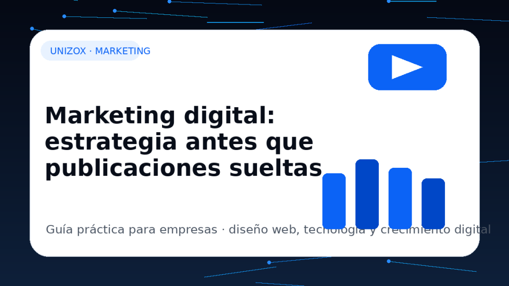 Marketing digital: estrategia antes que publicaciones sueltas - Unizox