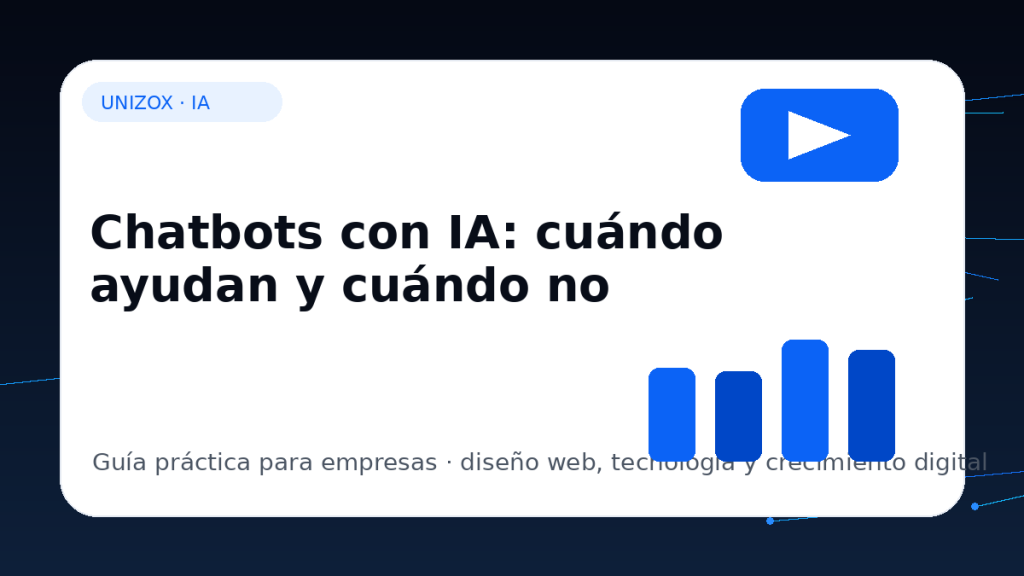 Chatbots con IA: cuándo ayudan y cuándo no - Unizox