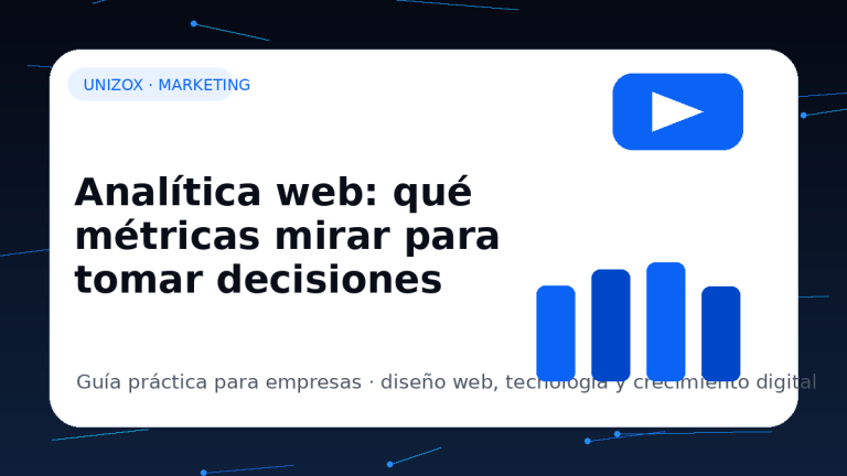 Analítica web: qué métricas mirar para tomar decisiones - Unizox